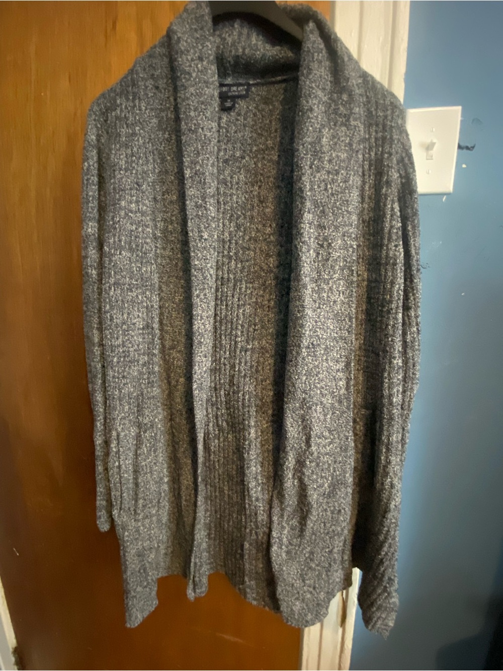 Barefoot Dreams Gray Open-Front Knit Cardigan